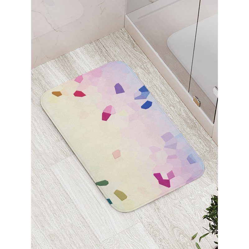 Polygonal Look Stained Glass Bath Mat