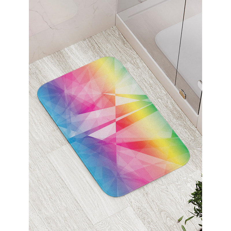 Mosaic Rainbow Geometric Art Bath Mat