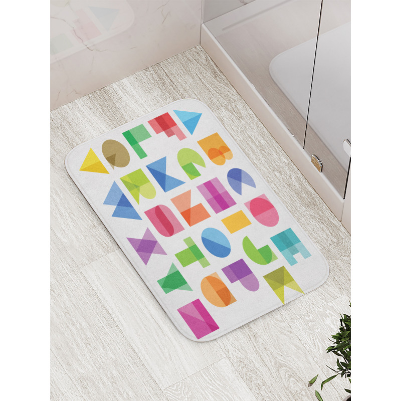 Educational Letters Art Bath Mat