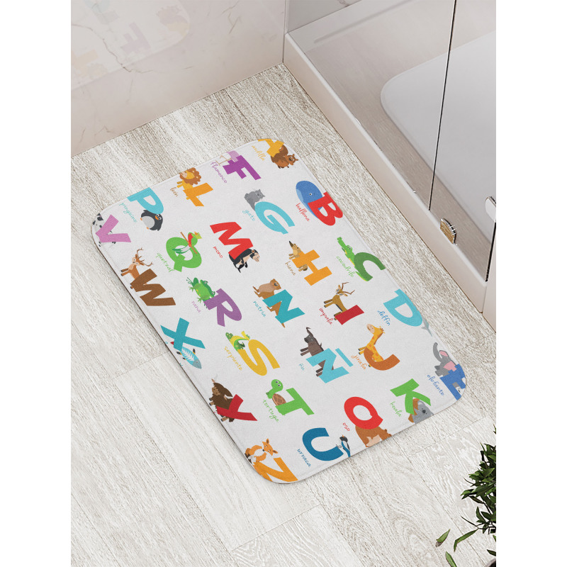 ABC Letters for Animals Bath Mat