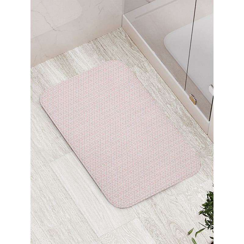 Repeating Geometric Floral Bath Mat