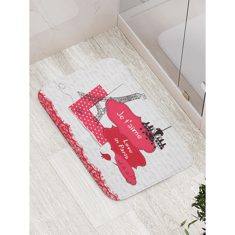 Je T'aime in Paris Bath Mat