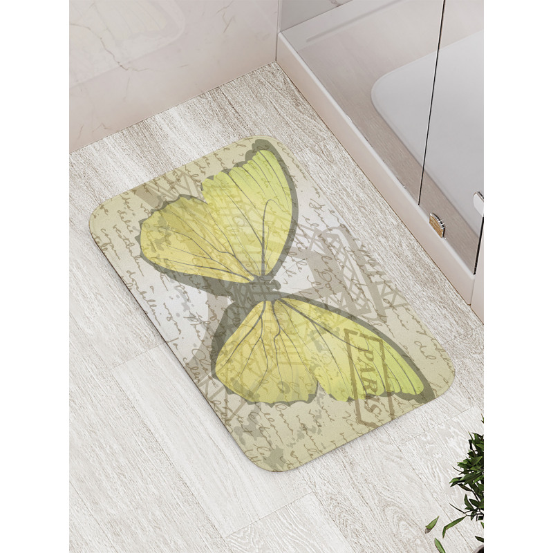 Writing and Butterfly Bath Mat