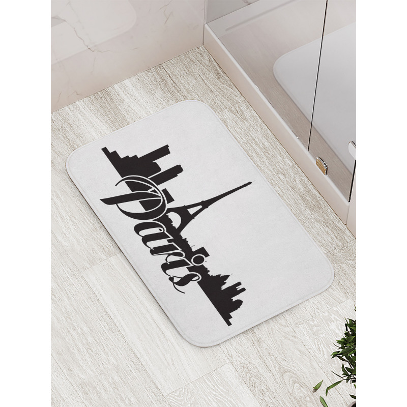 Paris and Cityscape Bath Mat