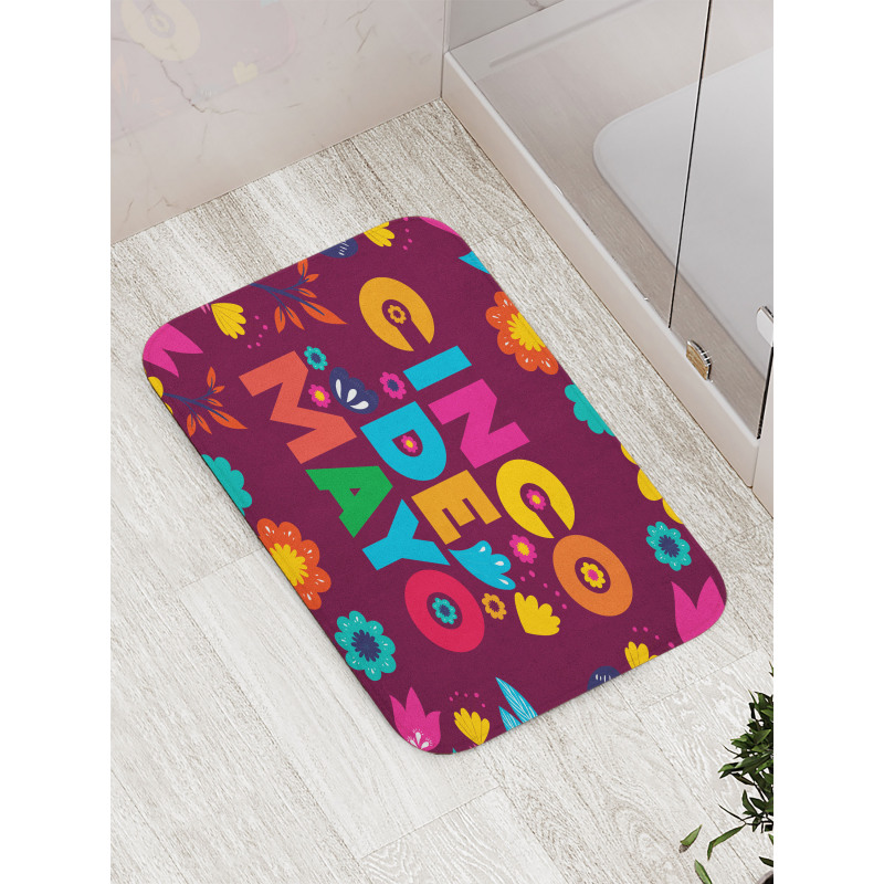 Floral Image Bath Mat