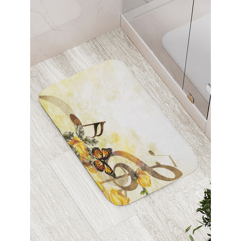 Bridal Wedding Floral Bath Mat