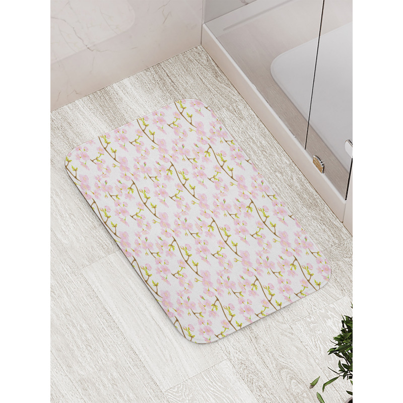 Japanese Blossoms Bath Mat