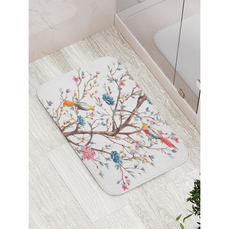 Tree with Birds Bath Mat