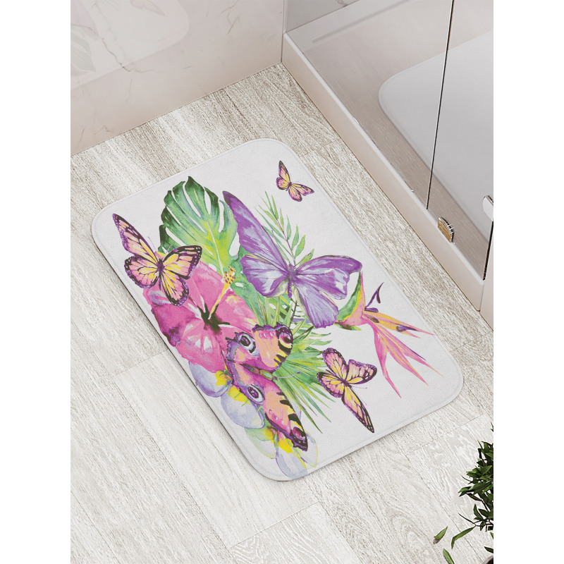 Tropic Butterflies Bath Mat