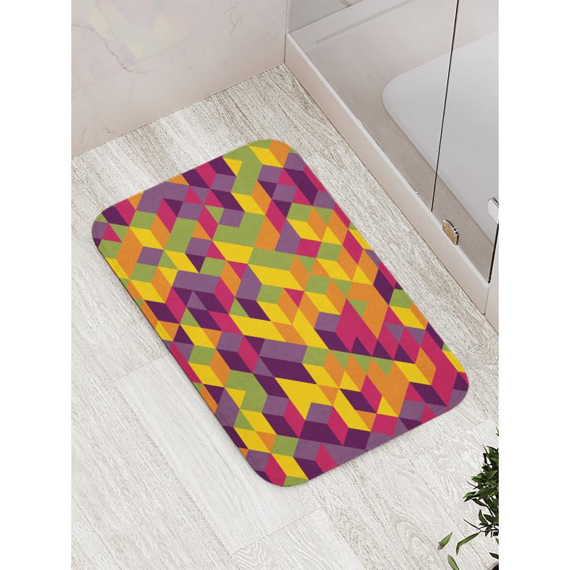 Modern Colorful Repetition Bath Mat