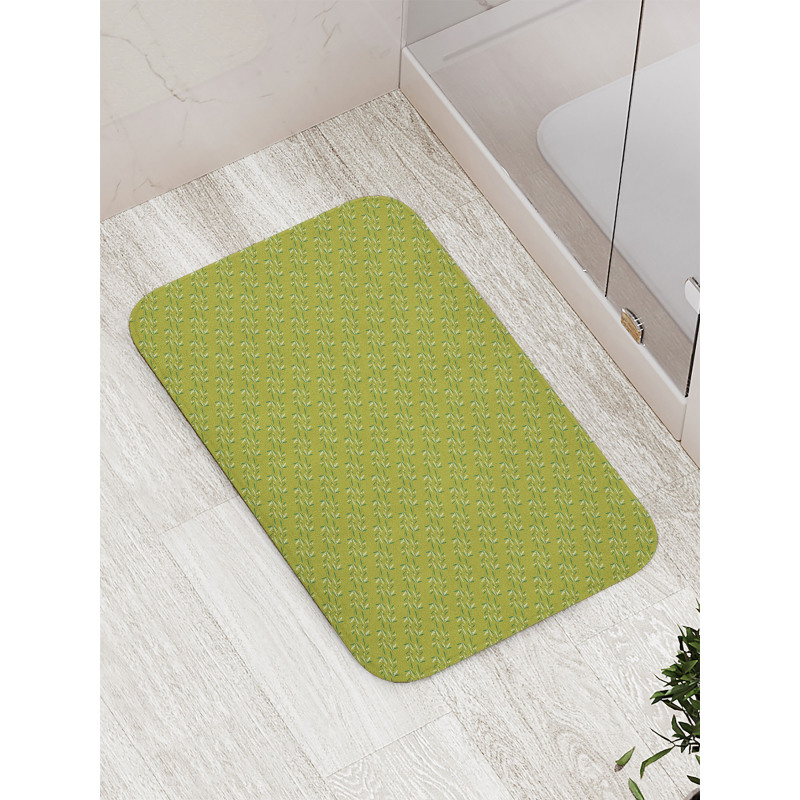 Vegetation Leaves Budding Bath Mat