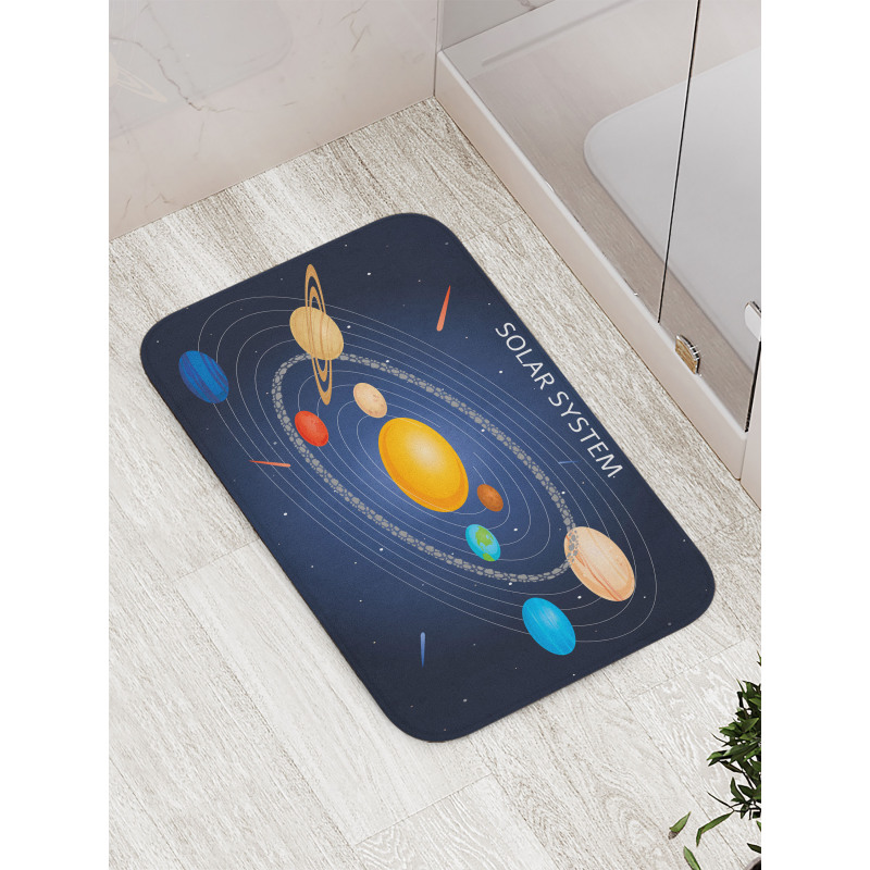 Celestial Cartoon Scheme Bath Mat