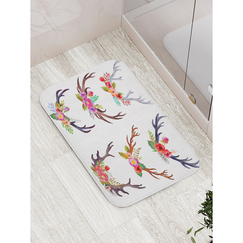 Bouquet Animal Flowers Bath Mat