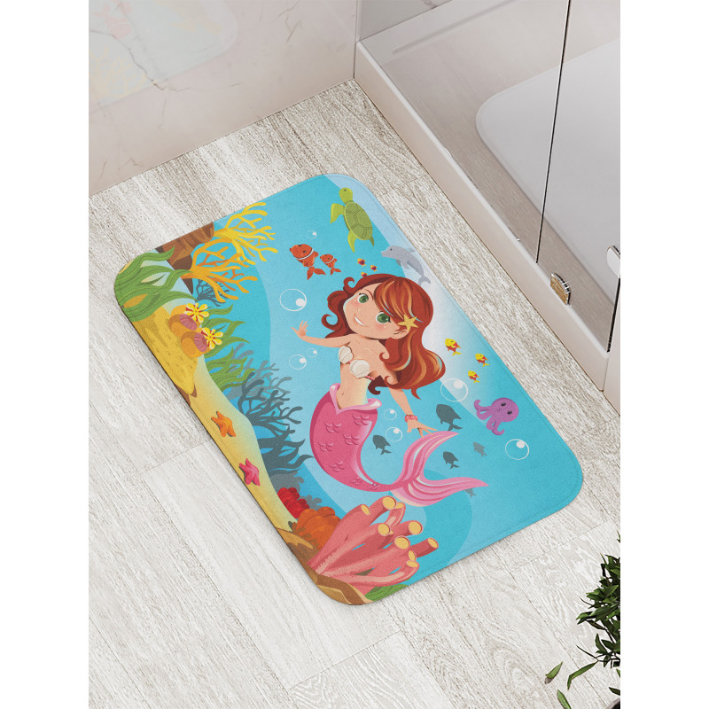 Cheerful Underwater Bath Mat