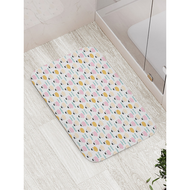 Pastel Sky Cartoon Bath Mat