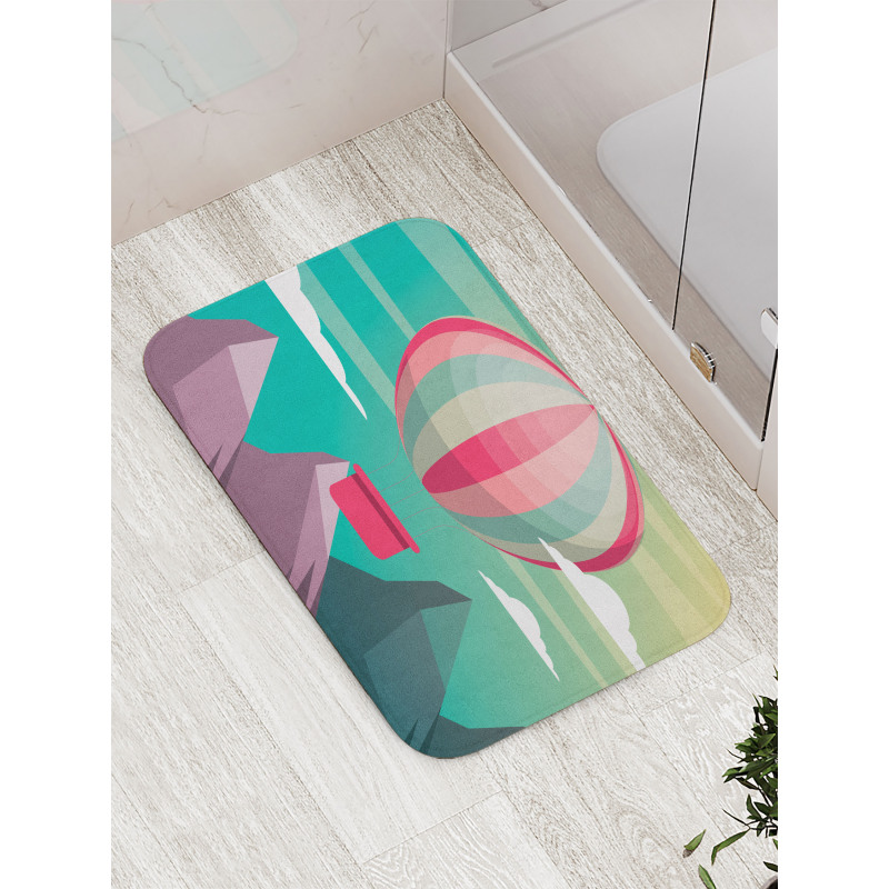 Polygonal Lines Bath Mat