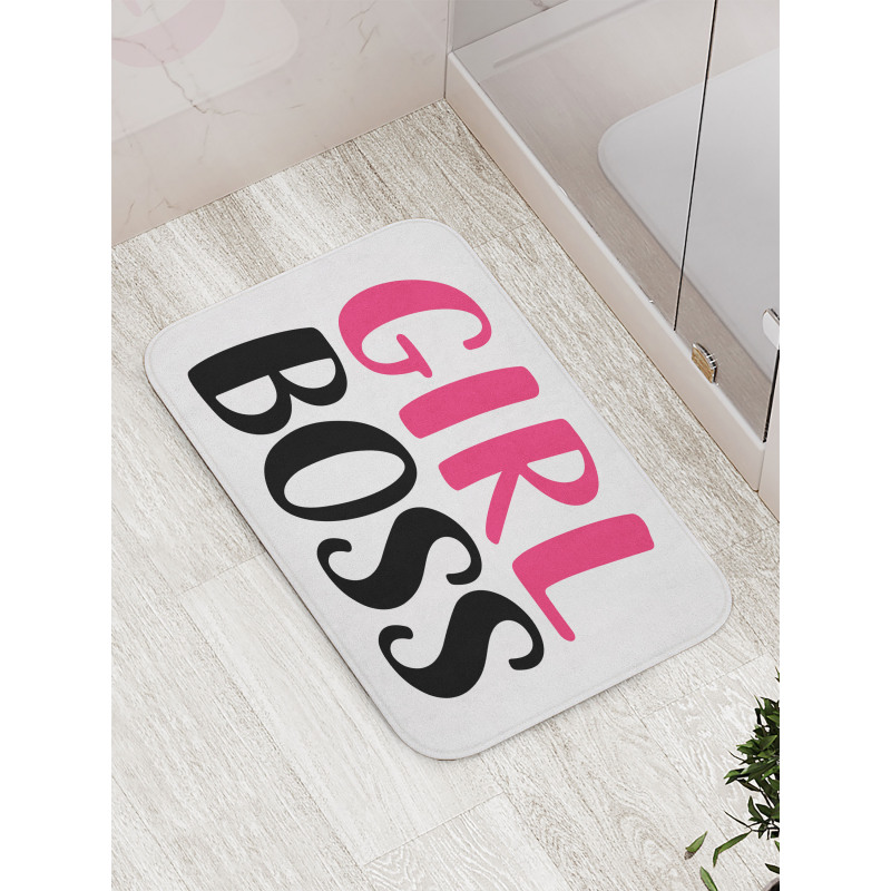 Simplistic Feminine Text Bath Mat