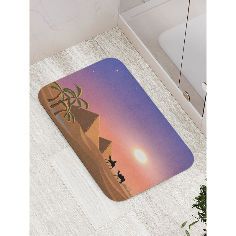 Caravan Camels Desert Scene Bath Mat