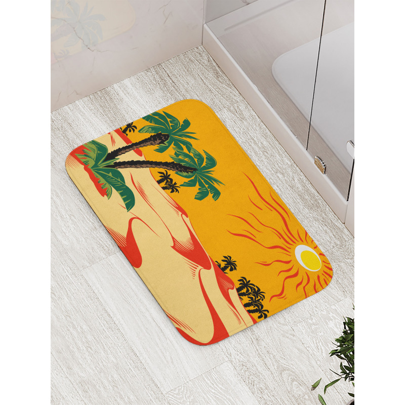 Wind Rippled Sand and Trees Bath Mat