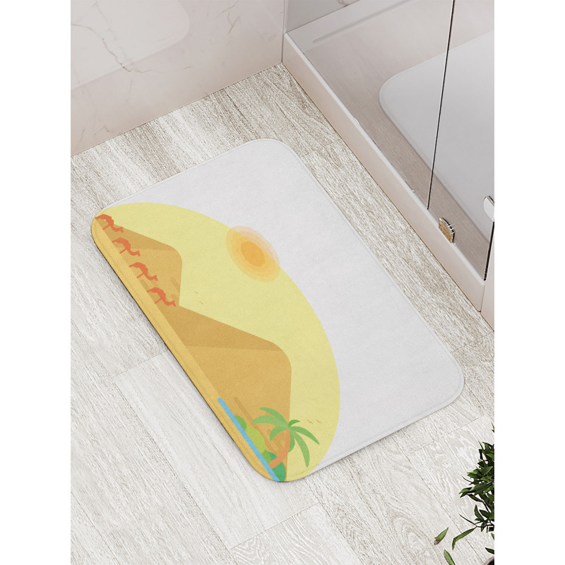 Caravan of Camels Marching Bath Mat