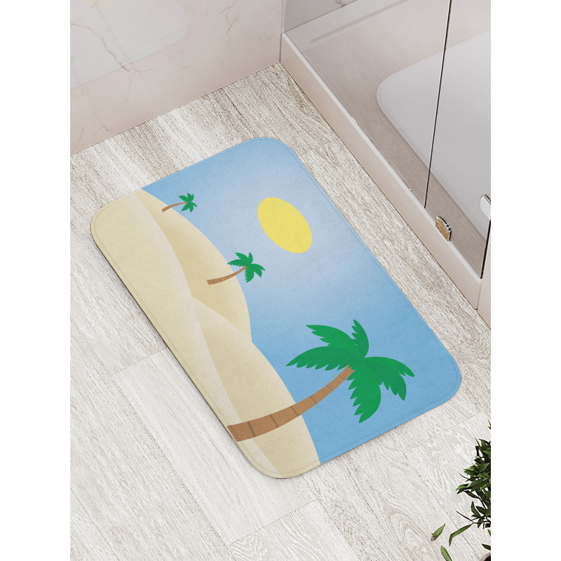 Palm Trees and a Sunny Sky Bath Mat