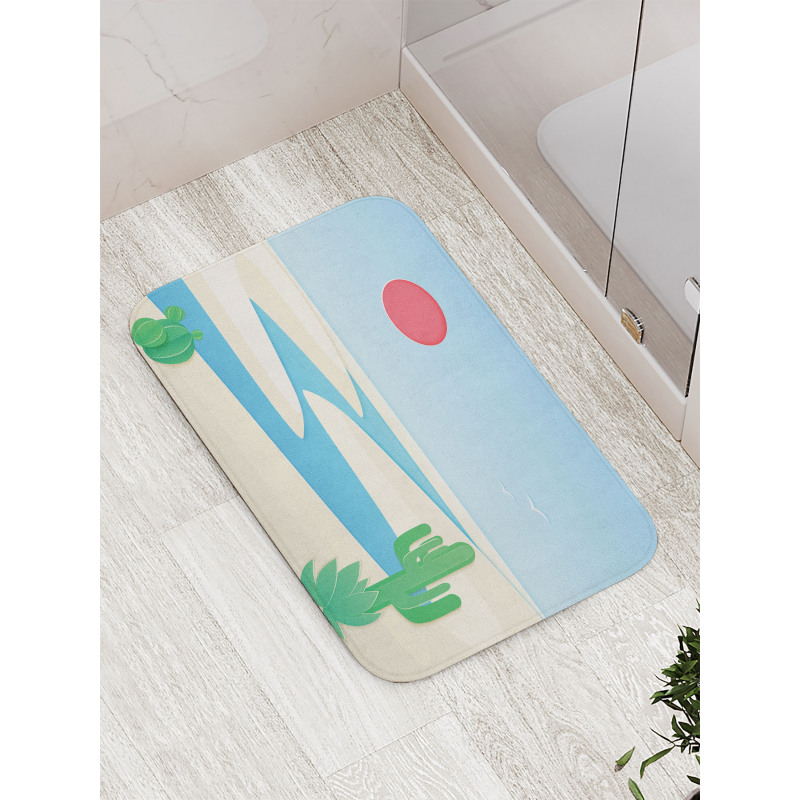 Desert Safari Cactus Plants Bath Mat