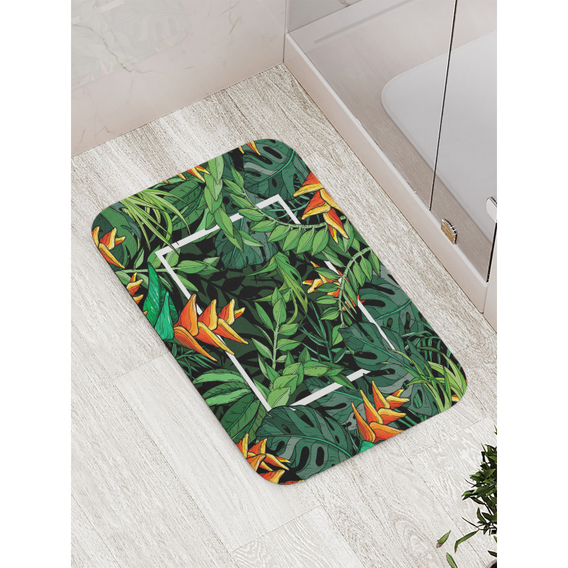 Modern Jungle Square Bath Mat