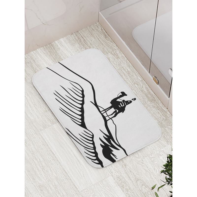 Monochromatic Man on Camel Bath Mat