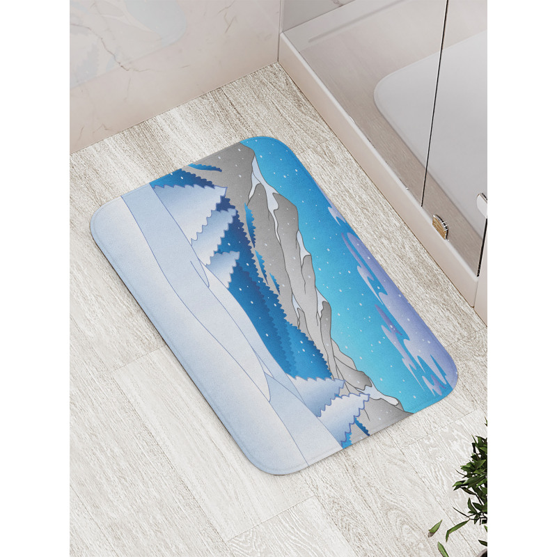 Mountainous Scenery Bath Mat