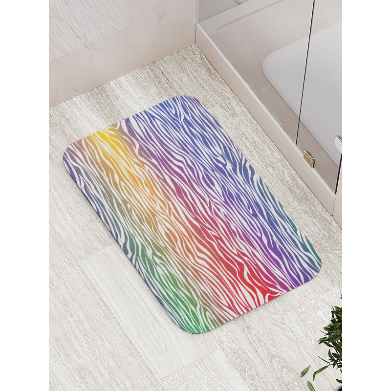 Abstract Zebra Skin Bath Mat