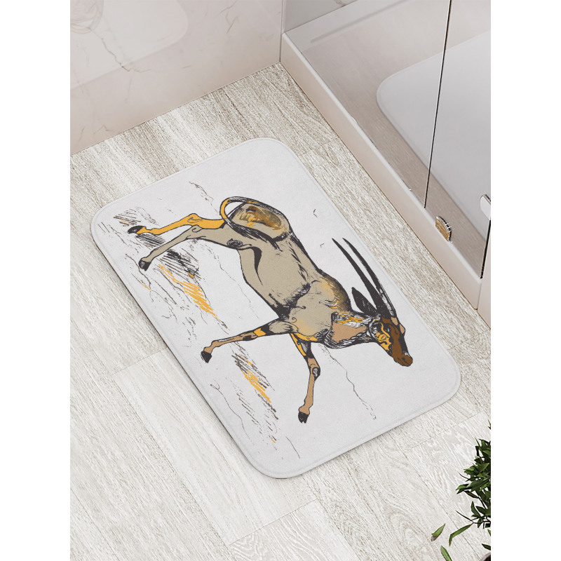 Animal Sketch Art Bath Mat