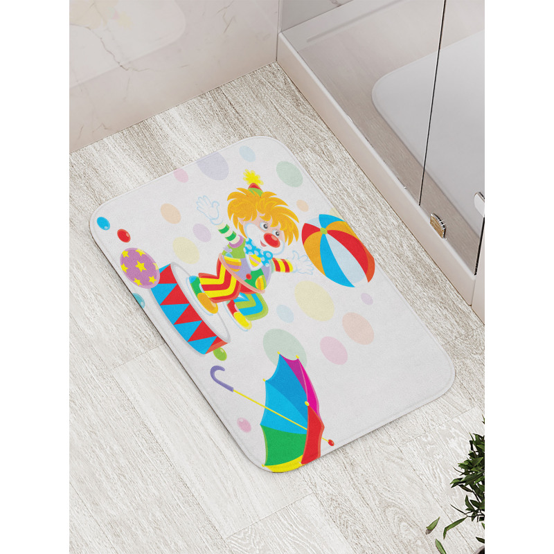 Funny Circus Entertainer Ball Bath Mat