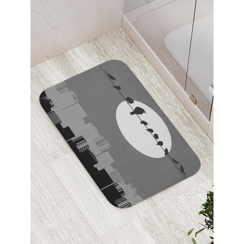 Moon Night at City Bath Mat