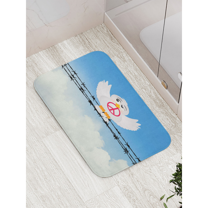 Cartoon Animal Peace Bath Mat