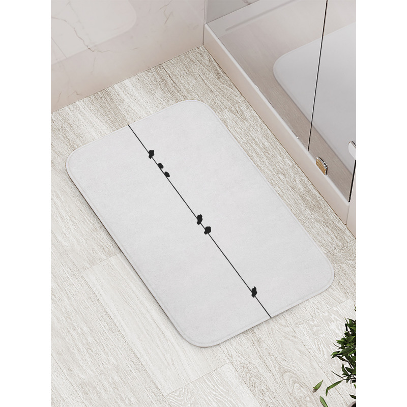 Minimal Pigeon Bath Mat