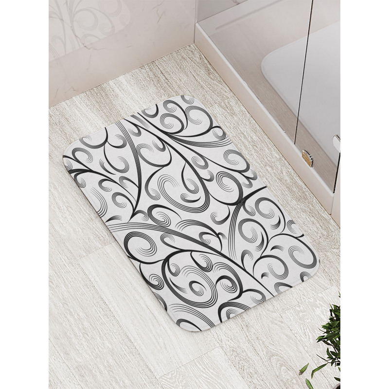 Curvy Lines Art Bath Mat