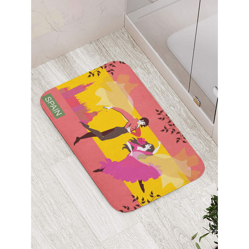 Spanish Dancer Woman and Man Bath Mat