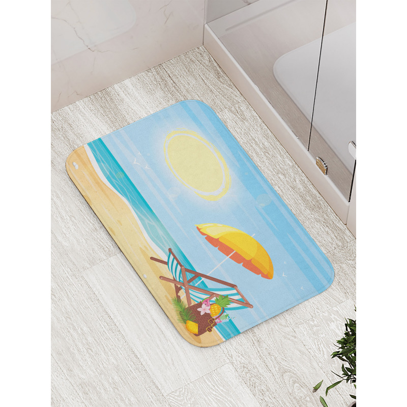 Sea Shore Beach Umbrella Bath Mat