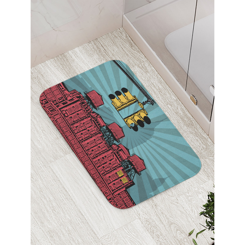 Graphical Manhattan City Bath Mat