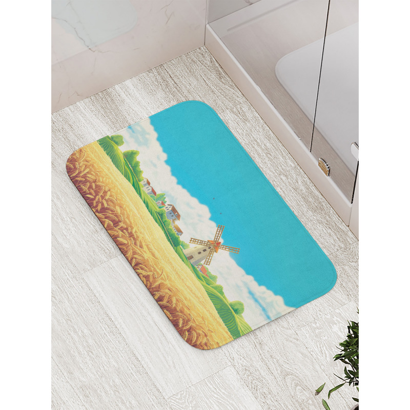 Countryside Wheat Field Bath Mat