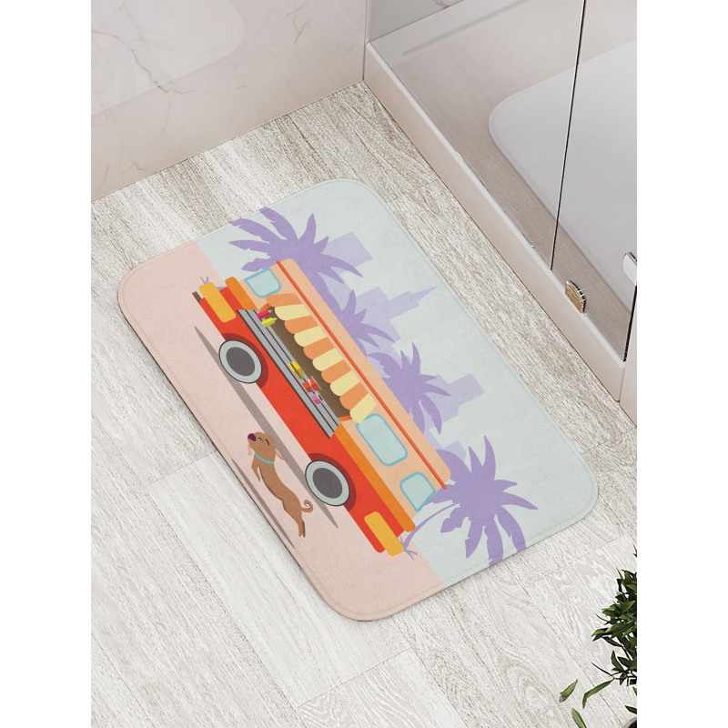 Street Food Van Dog Bath Mat