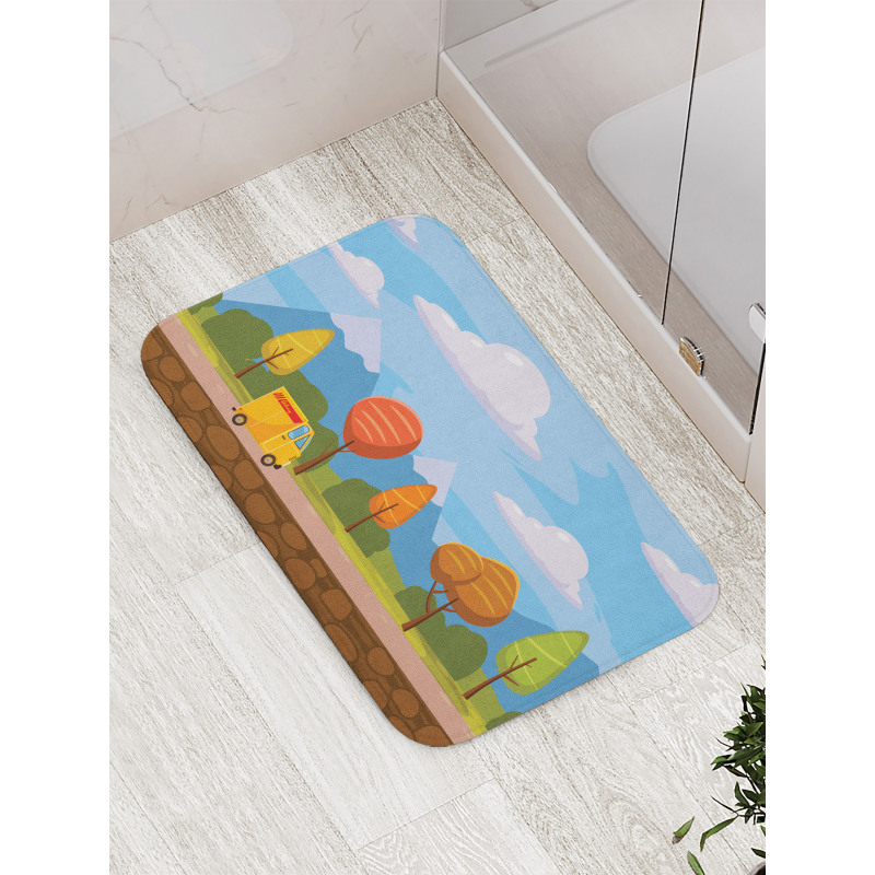 Autumn Trees and Car Bath Mat