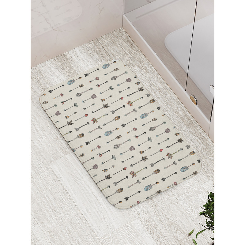 Primitive with Feathers Bath Mat