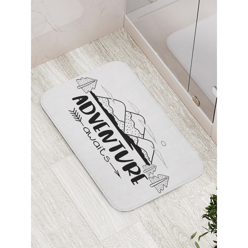 Mountain Lettering Bath Mat