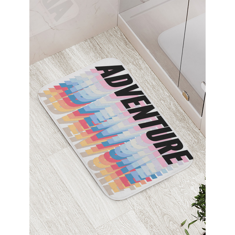 Creative Nested Word Art Bath Mat