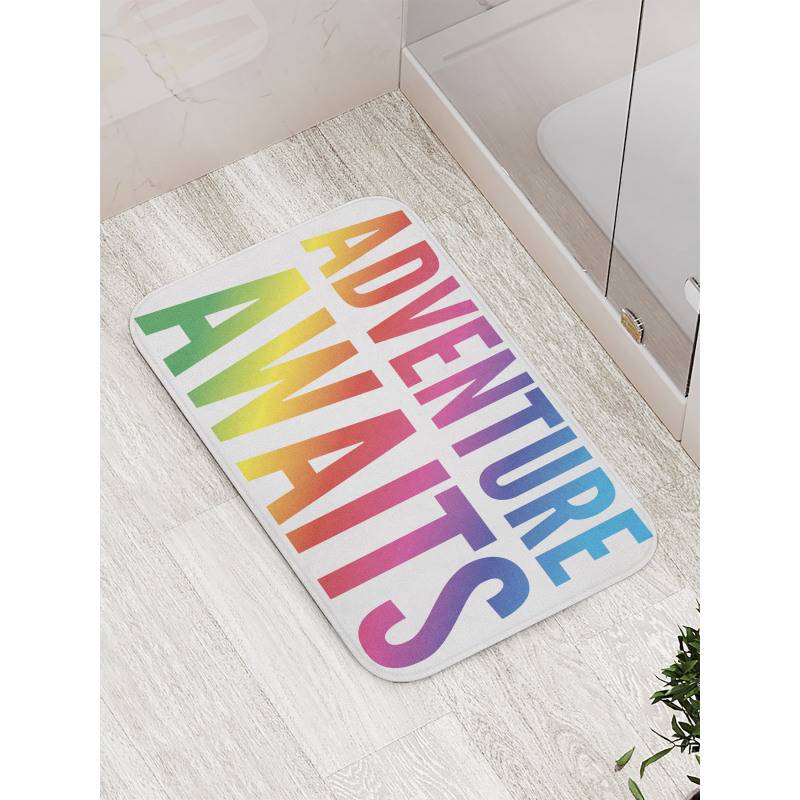 Modern Rainbow Bath Mat