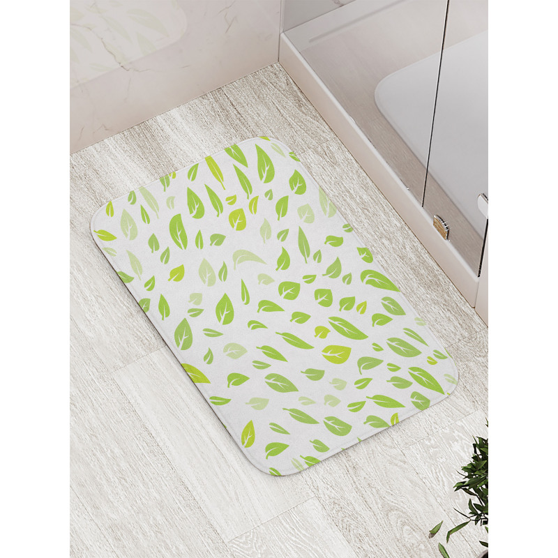 Summer Spring Garden Leaf Bath Mat