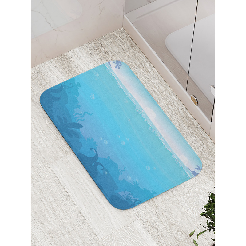 Underwater Landscape Palms Bath Mat