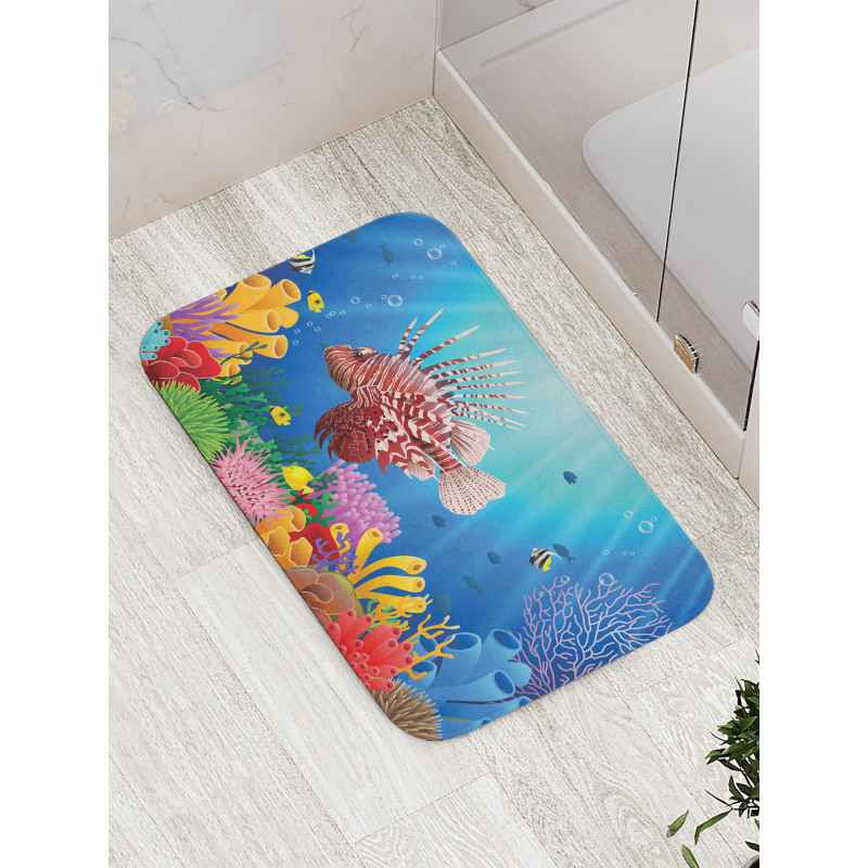 Colorful Marine Scenery Bath Mat