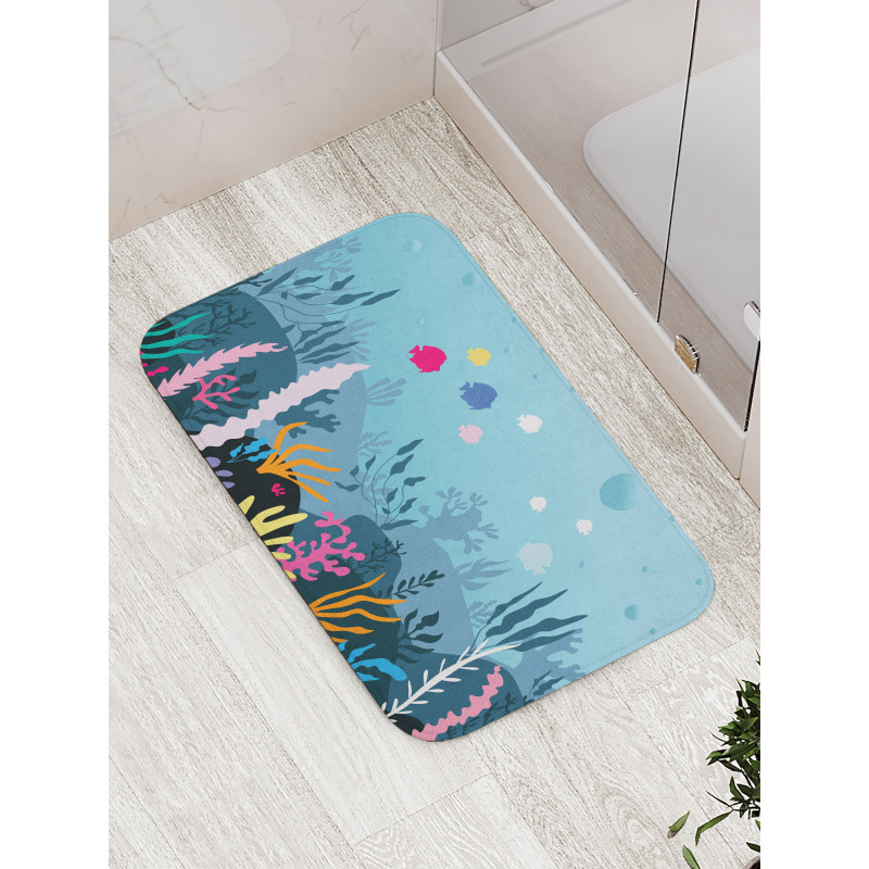 Seaweed Algae and Coral Bath Mat